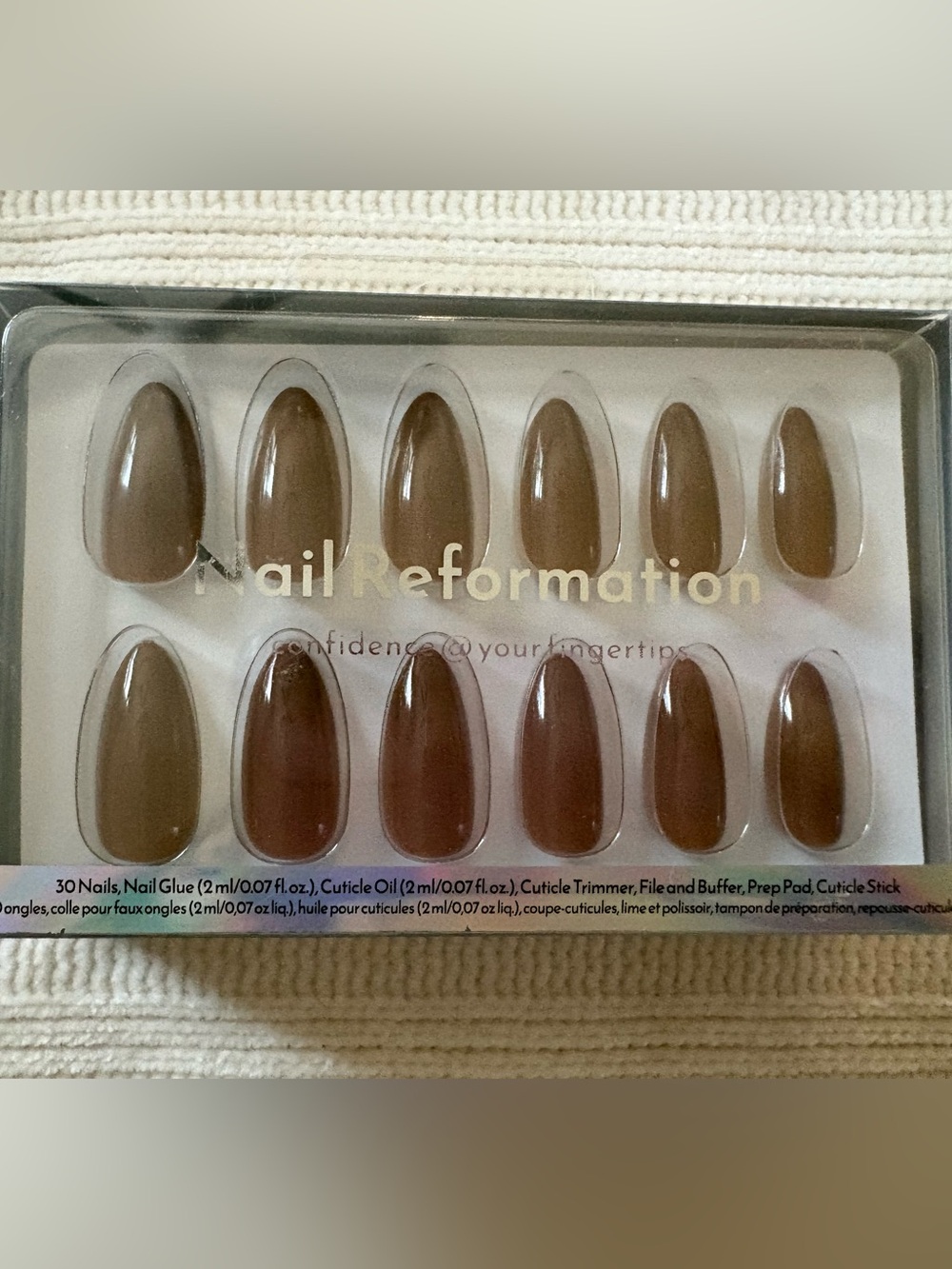 Nail Reformation Full-Cover Press-On Nails in  Brown